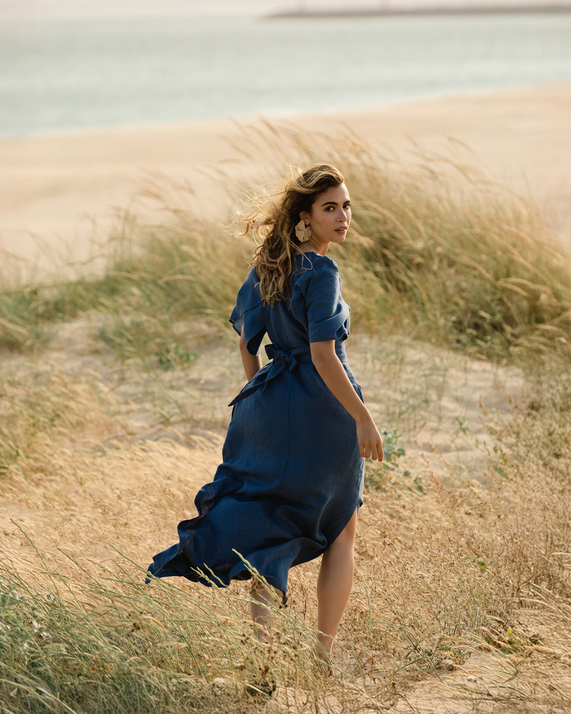 Maxi linen dress AGRA in Various colors | MagicLinen