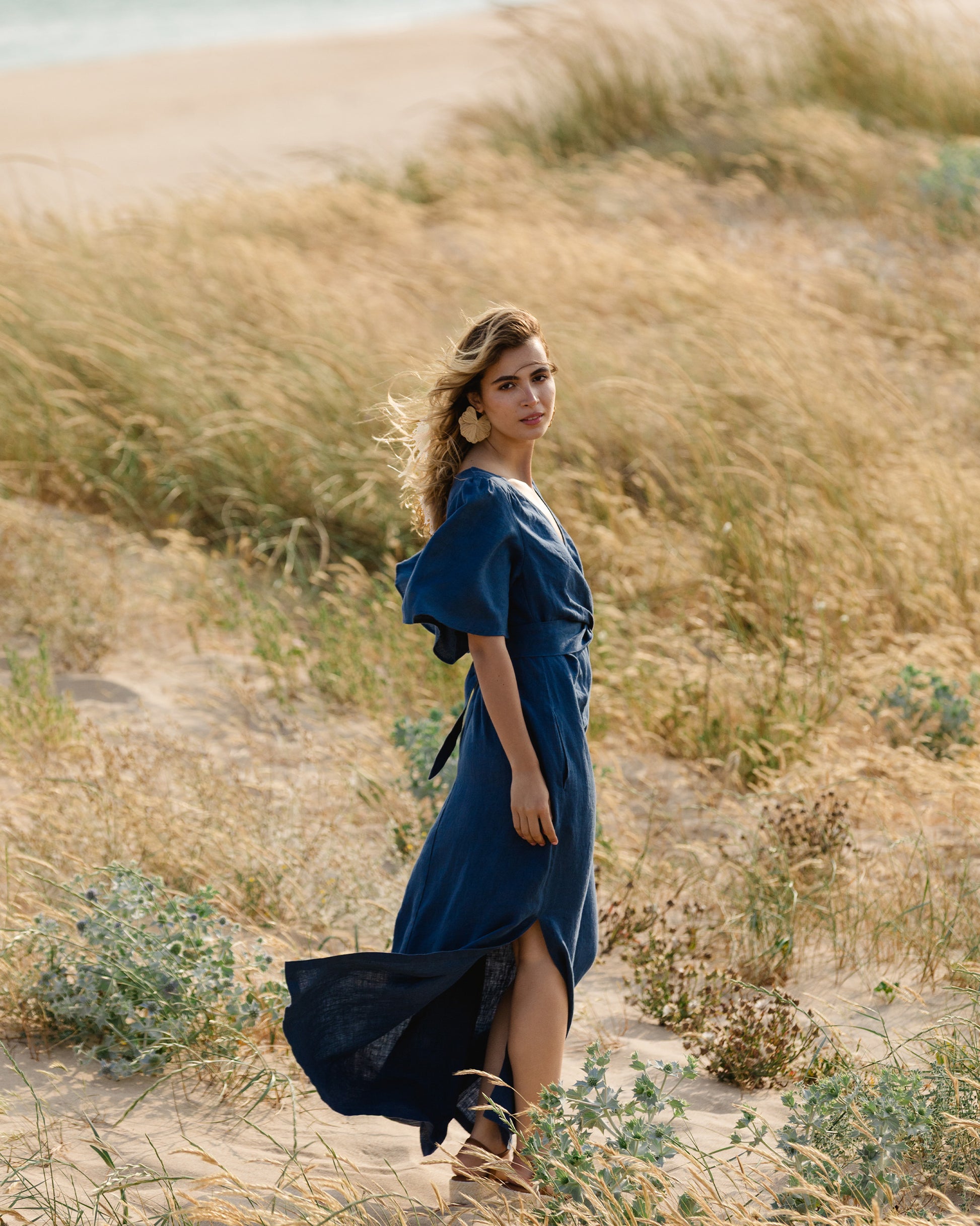 Maxi linen dress AGRA in Various colors | MagicLinen