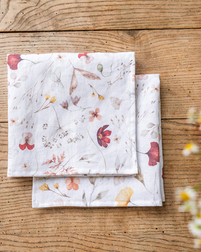 Meadow Print Linen Napkin Set | MagicLinen