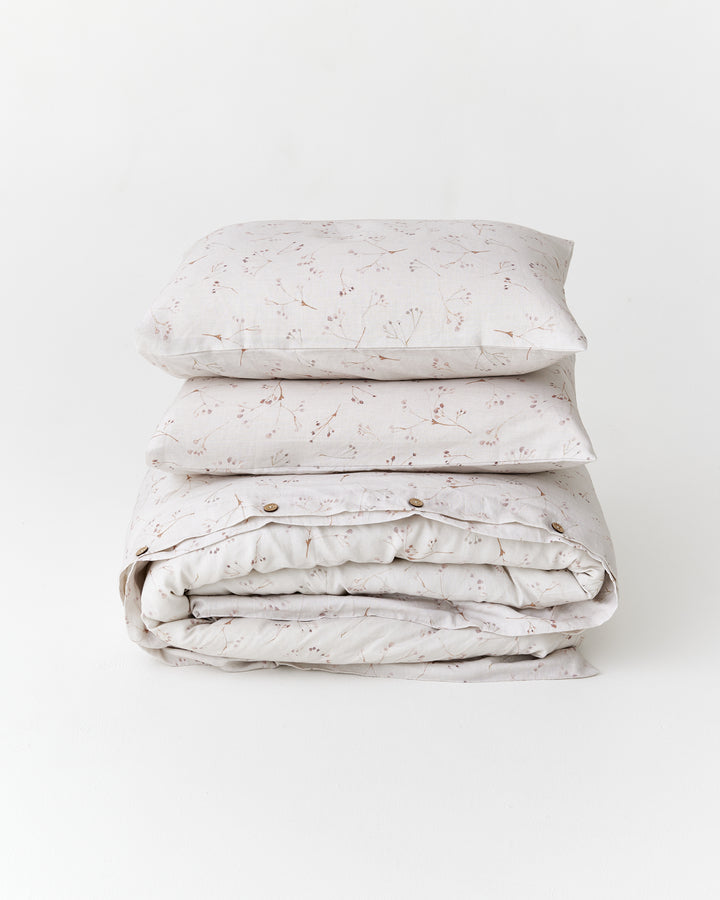 Memory garden Print Linen Duvet Set | MagicLinen