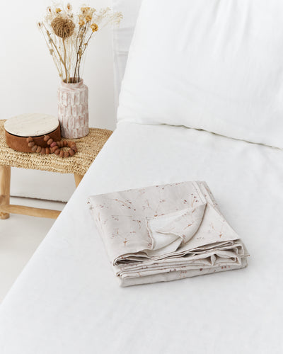 Memory garden Print Linen Flat Sheet | MagicLinen