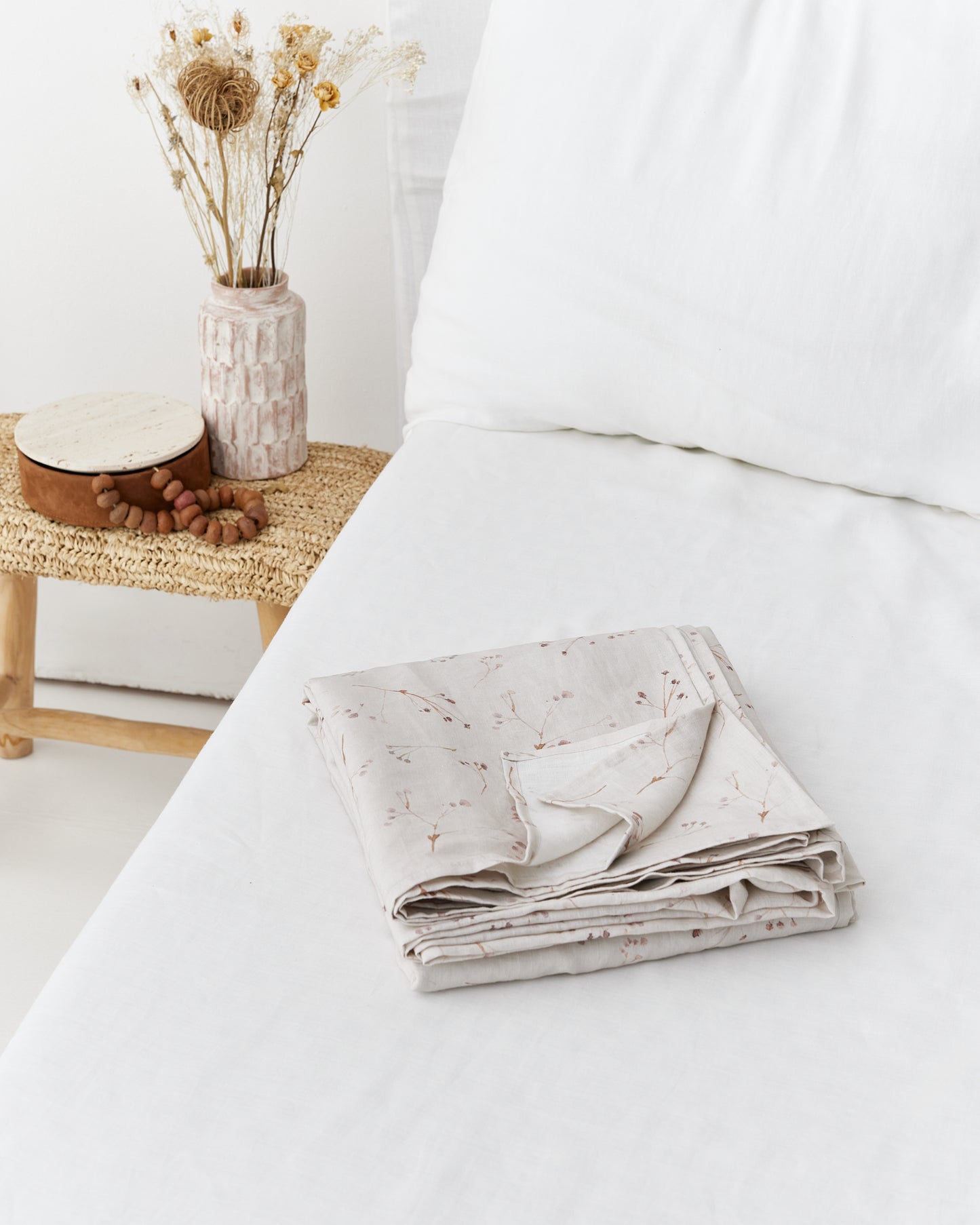 Memory garden Print Linen Flat Sheet | MagicLinen