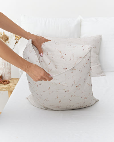 Memory garden Print Linen Pillow Cover | MagicLinen