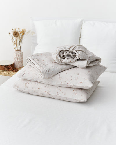 Memory garden Print Linen Sheet Set | MagicLinen