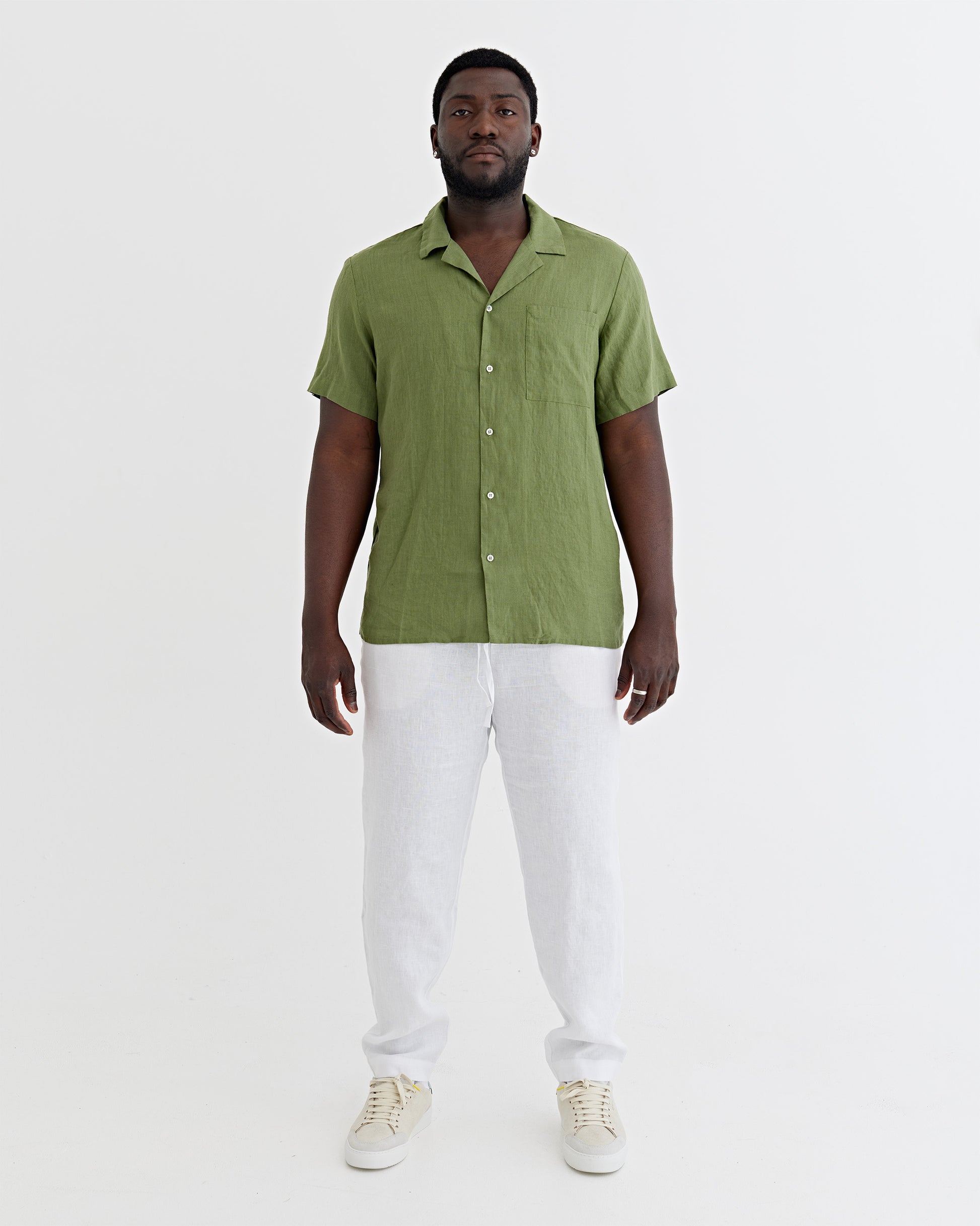 Mens Linen Pants PALERMO in White