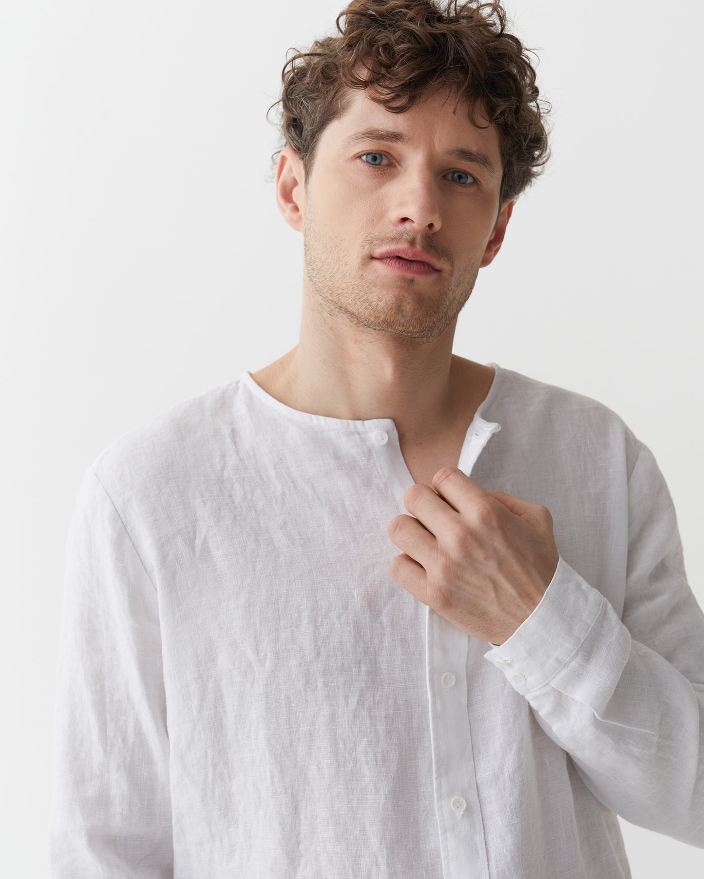 Men's Linen Shirt BEDARRA in White | MagicLinen