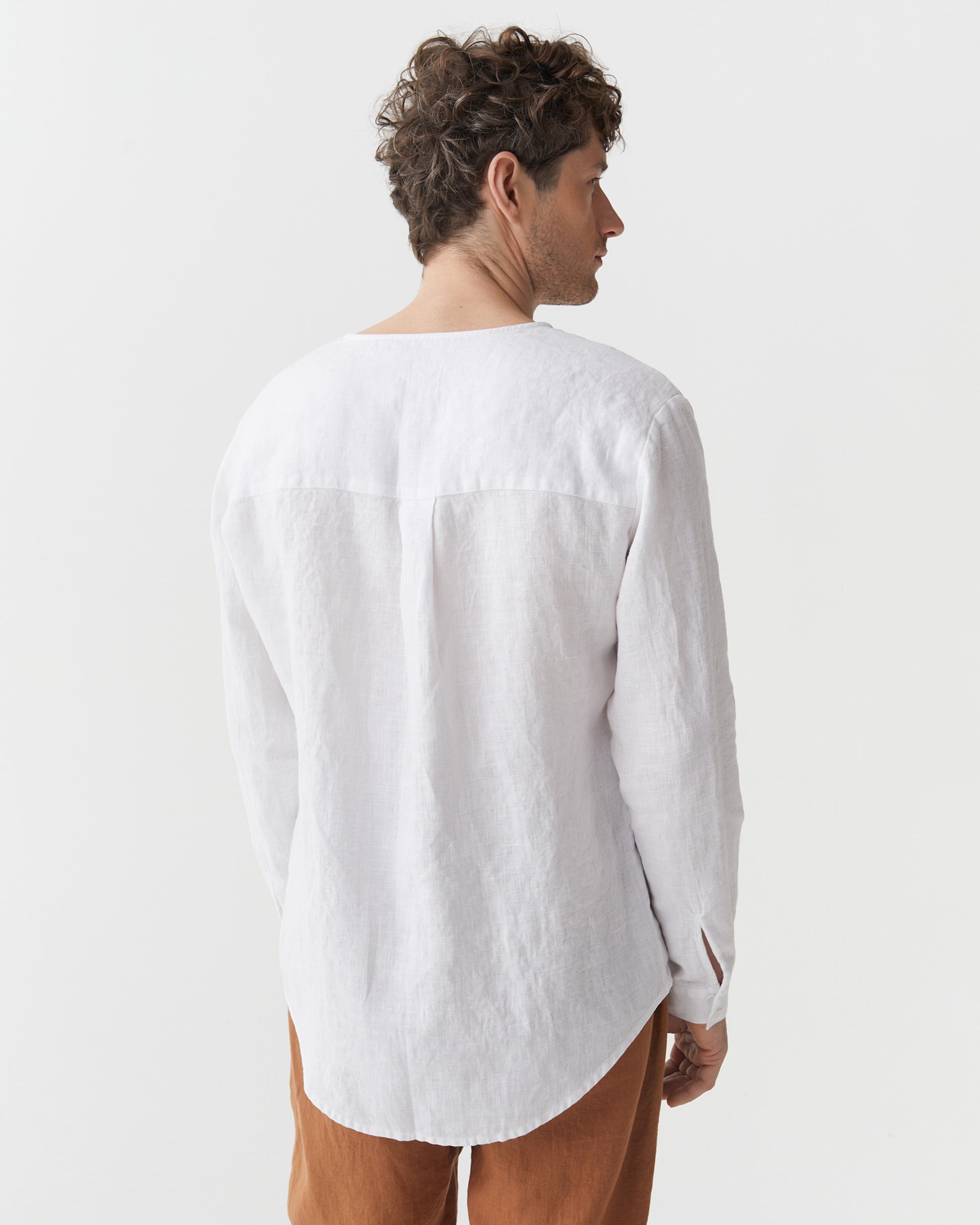 Men's Linen Shirt BEDARRA in White | MagicLinen