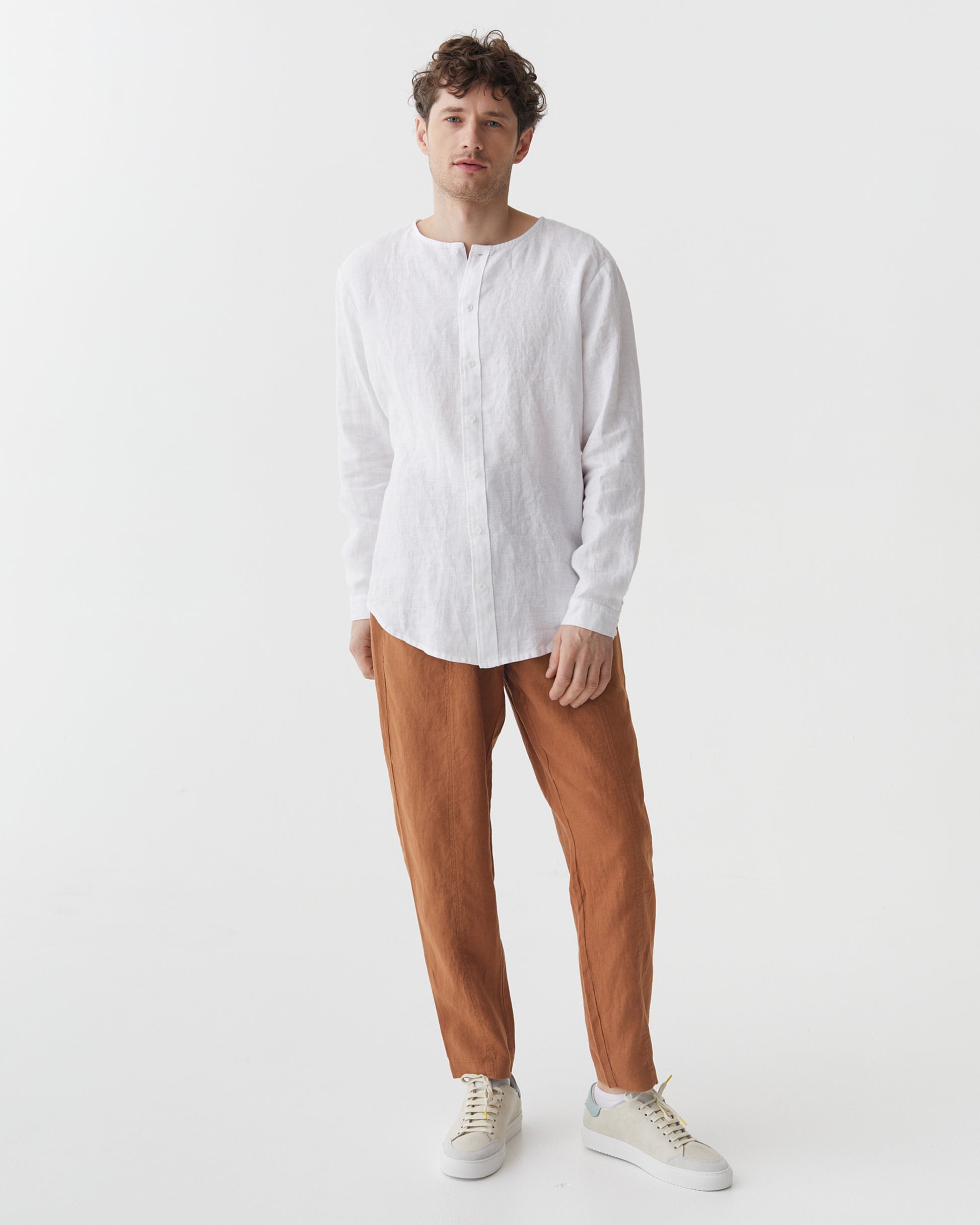 Men's Linen Shirt BEDARRA in White | MagicLinen XXL Men's Linen Shirt BEDARRA in White | MagicLinen XXL