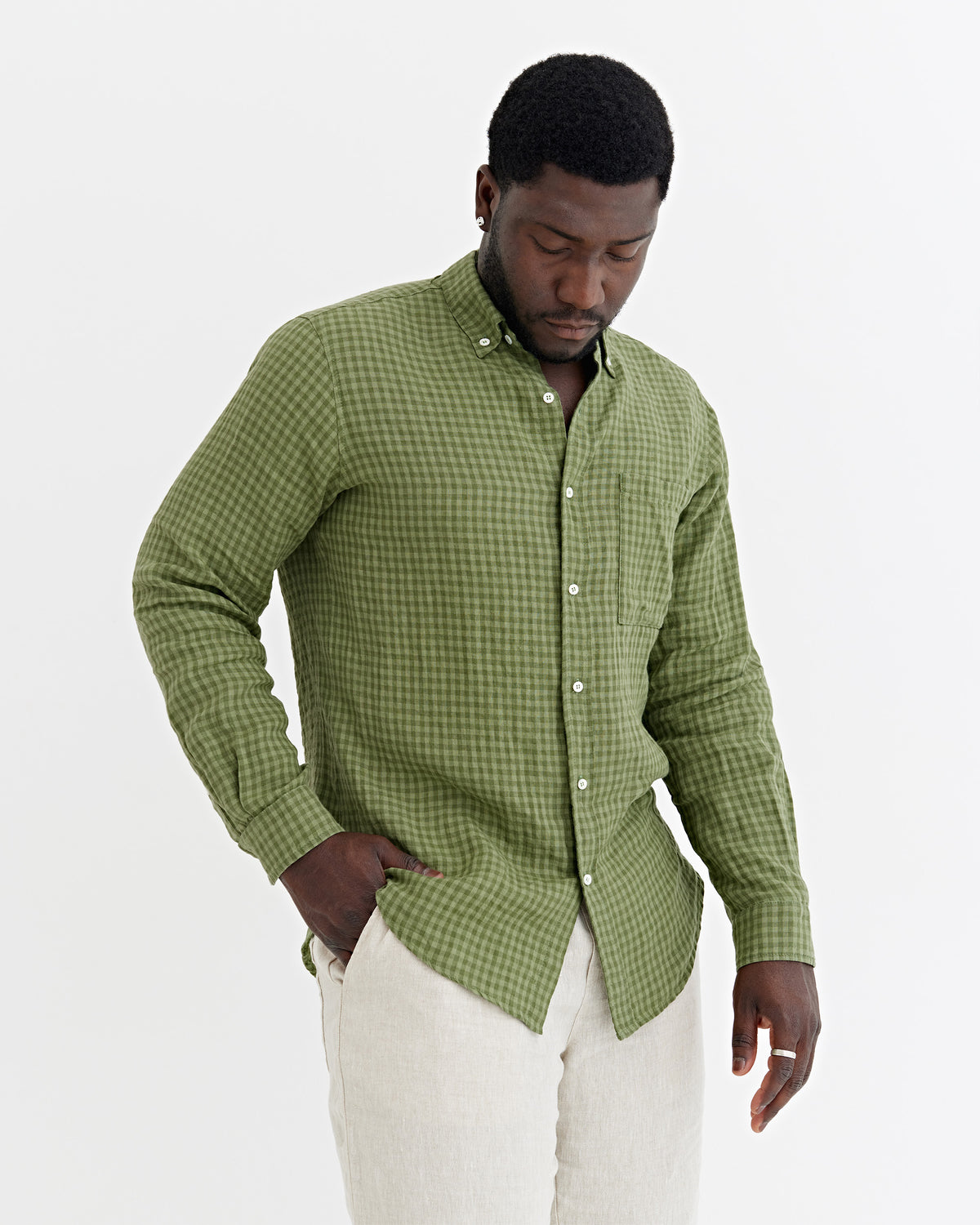 linen shirt PERUGIA Mono gingham