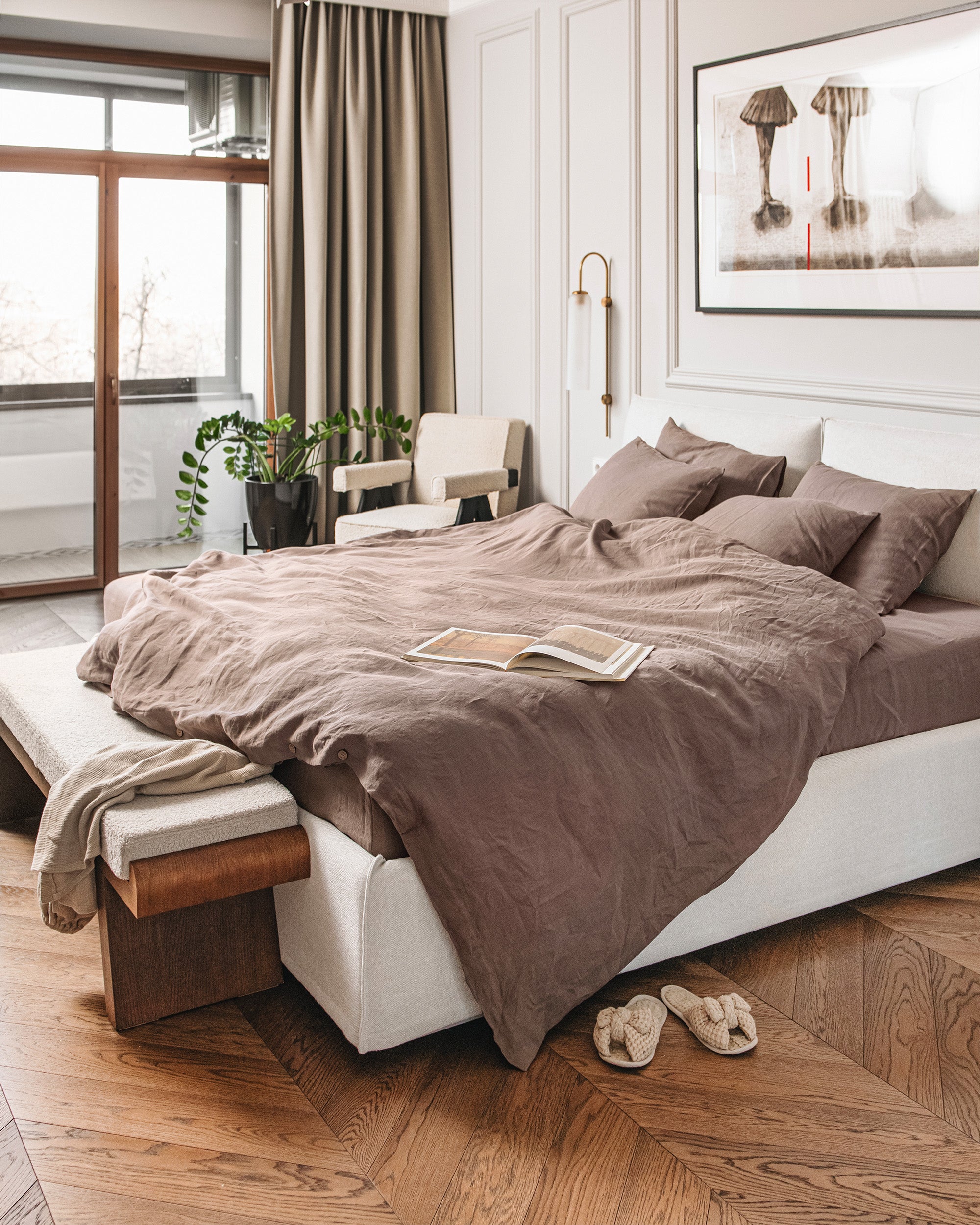 Mocha Linen Duvet Set | MagicLinen