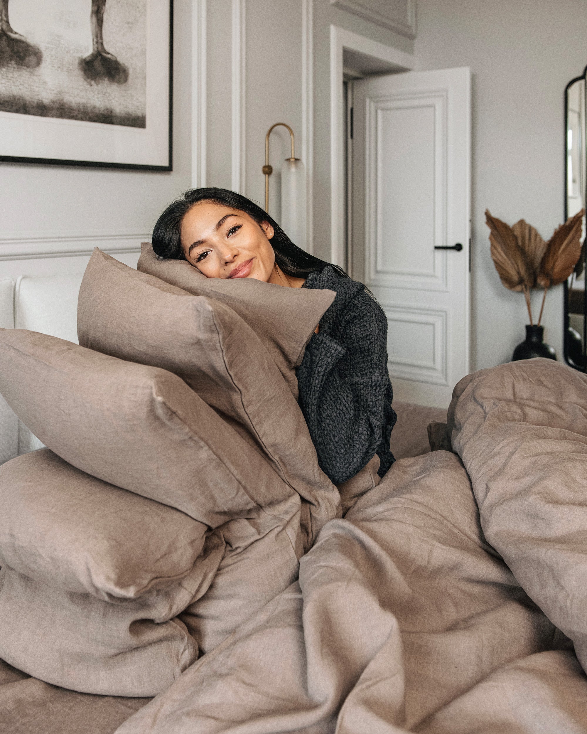 Mocha Linen Duvet Set | MagicLinen