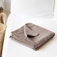 Custom size (inch) linen flat sheet in Mocha
