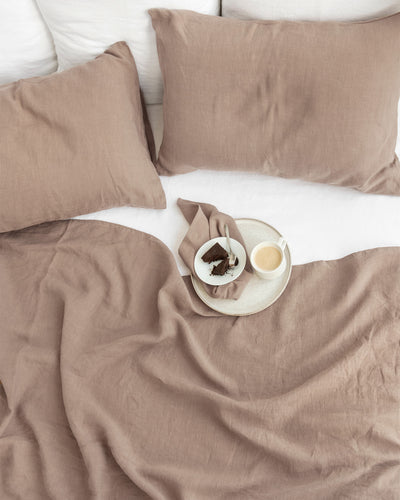 Mocha Linen Flat Sheet | MagicLinen