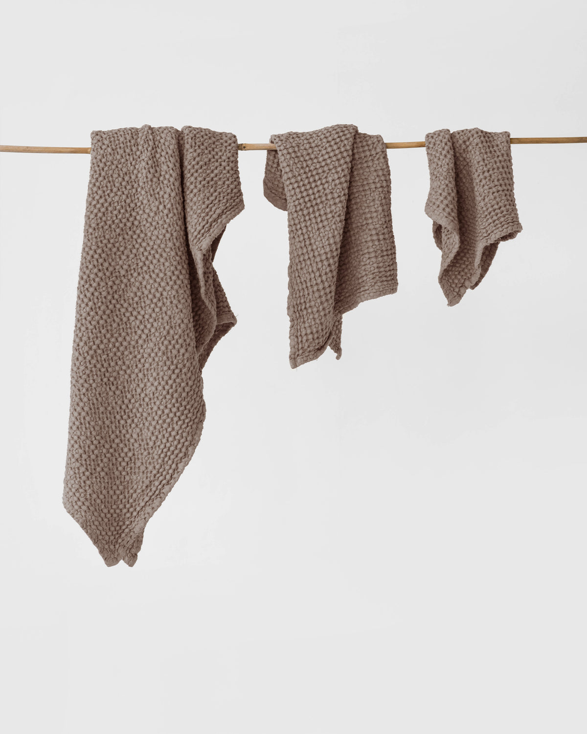 Mocha waffle towel set
