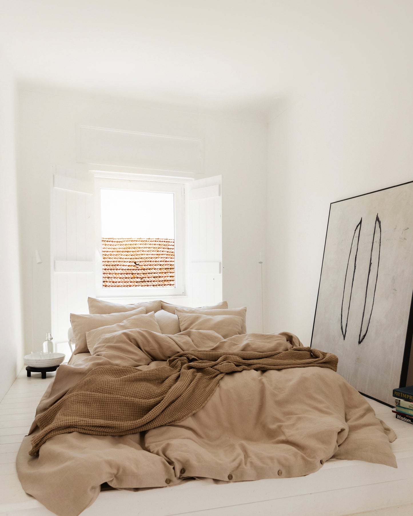Natural linen duvet cover set (3 pcs)