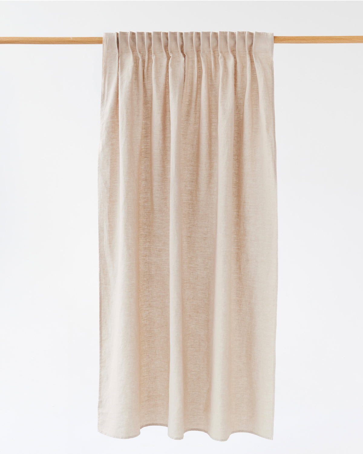 Pencil pleat linen curtain panel (1 pcs) in Natural linen