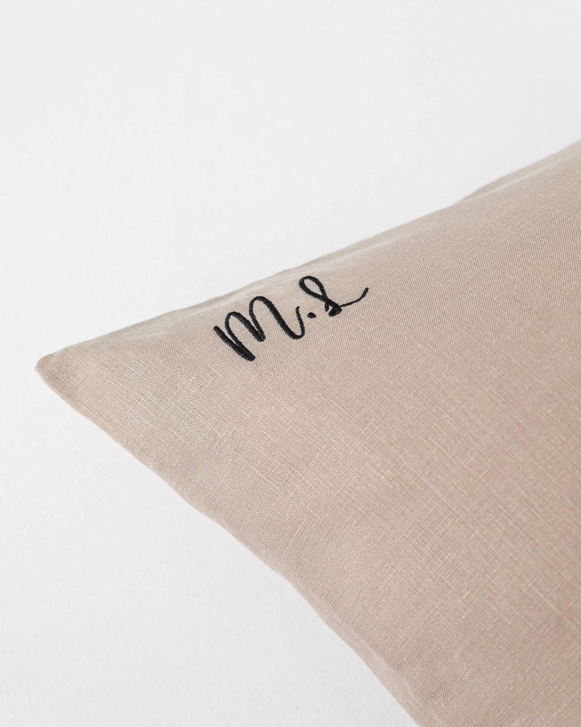 Moss yellow linen pillowcase - MagicLinen