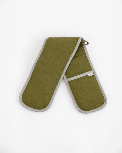 Double oven mitt (1 pcs) in Olive green