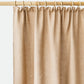 Custom size (inch) pencil pleat linen curtain panel (1 pcs) in latte