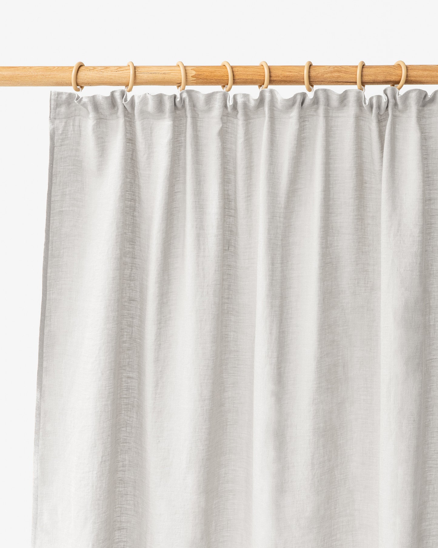 Pencil pleat linen curtain panel (1 pcs) in Light gray (sale)