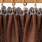 Pencil Pleat Linen Curtain Panel in Chocolate brown | Magiclinen