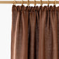 Pencil Pleat Linen Curtain Panel in Chocolate brown | Magiclinen