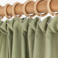 Pencil pleat linen-cotton curtain panel (1 pcs) in Sage - MagicLinen