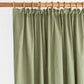 Pencil pleat linen-cotton curtain panel (1 pcs) in Sage - MagicLinen