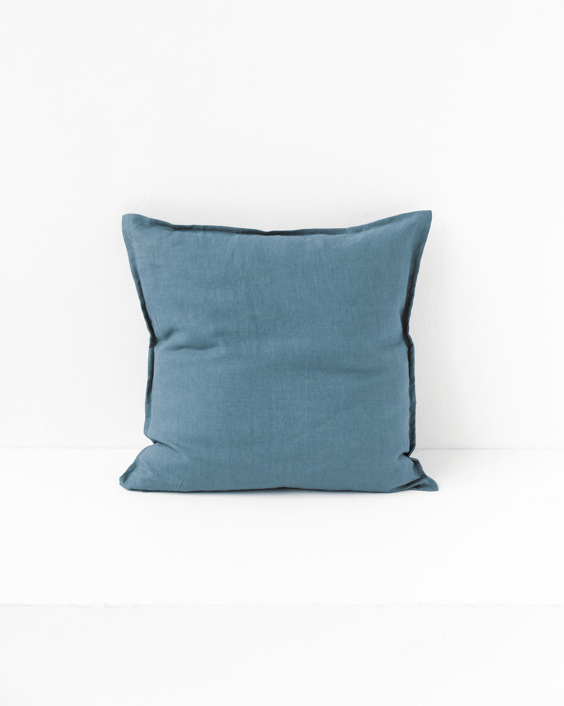 Deco Pillow Cover With Buttons in Gray blue | MagicLinen