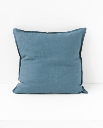 Deco Pillow Cover With Buttons in Gray blue | MagicLinen