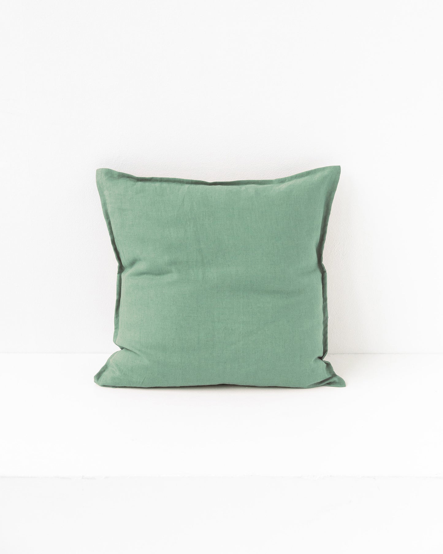 Deco Pillow Cover With Buttons in Matcha green | MagicLinen