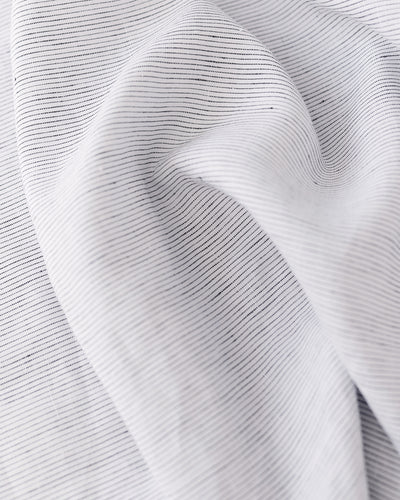 Linen couch cover in Pinstripe black