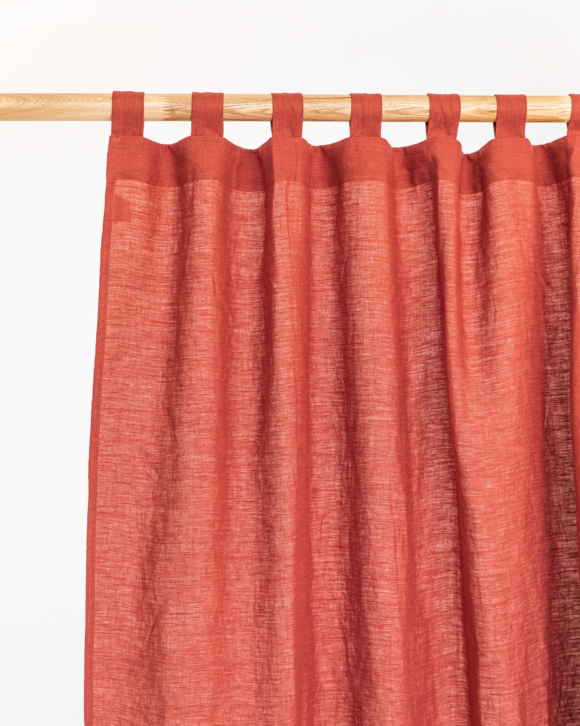 Tab Top Linen Curtain Panel in Clay | Magiclinen