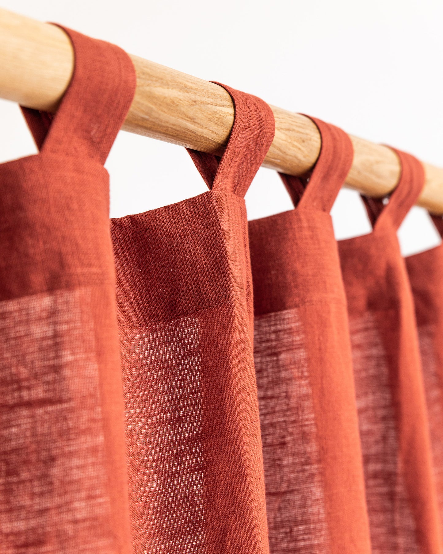 Tab Top Linen Curtain Panel in Clay | Magiclinen