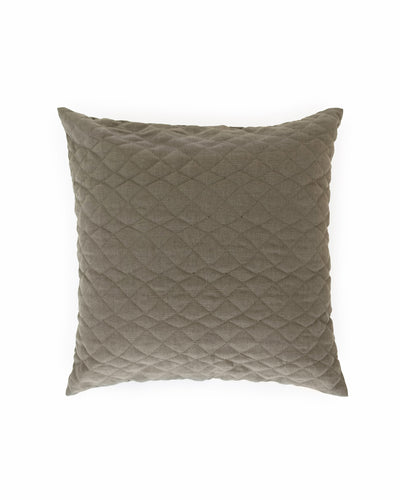 Quilted cushion cover in Dark green | MagicLinen