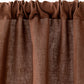 Rod Pocket Linen Curtain Panel in Chocolate brown | Magiclinen