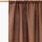 Rod Pocket Linen Curtain Panel in Chocolate brown | Magiclinen