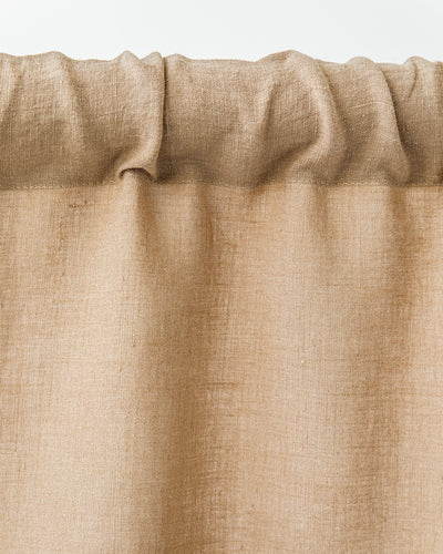 Custom size (inch) rod pocket linen curtain panel (1 pcs) in latte
