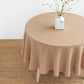 Custom size (inch) round linen tablecloth in latte