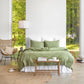 Sage linen-cotton duvet cover - MagicLinen
