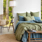 Sage linen-cotton duvet cover - MagicLinen