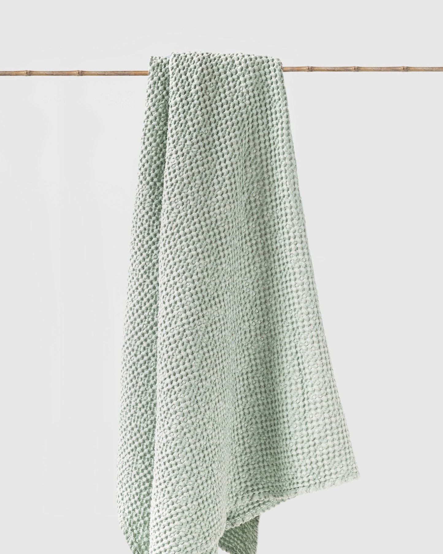 Waffle Bath Towel in Sage green MagicLinen