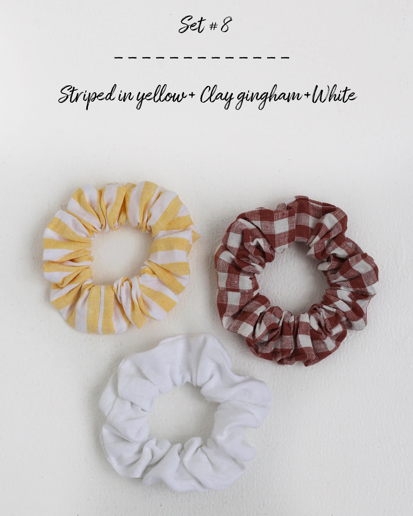 Linen scrunchie set (3 pcs)