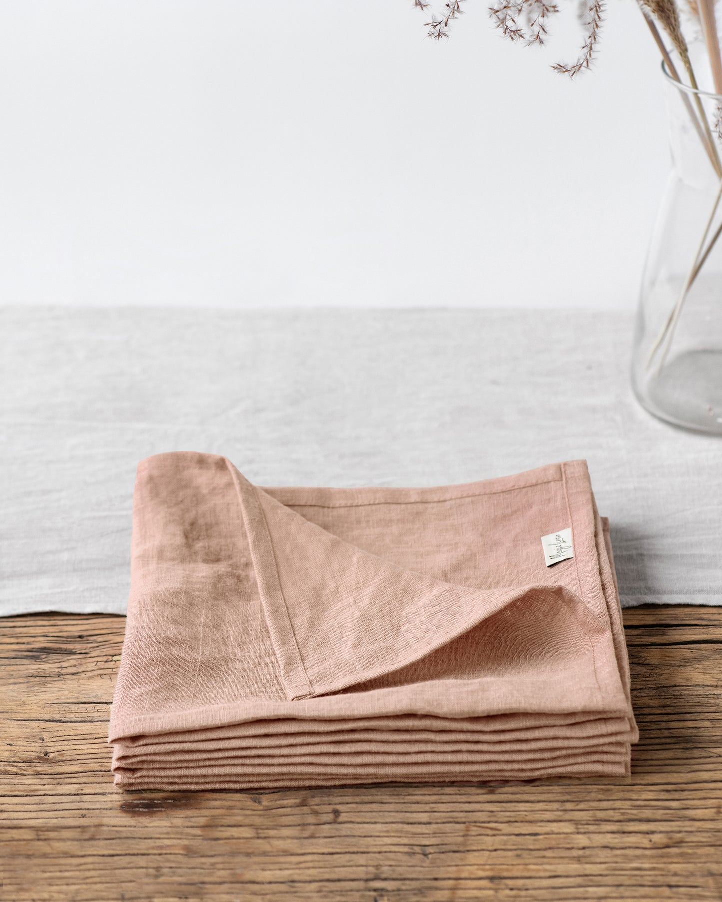 Peach linen napkin set of 2 - MagicLinen