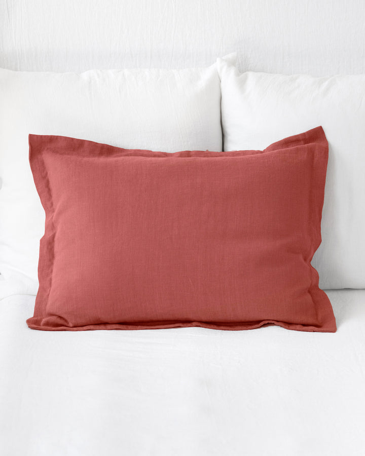 Linen pillow sham in Clay | MagicLinen