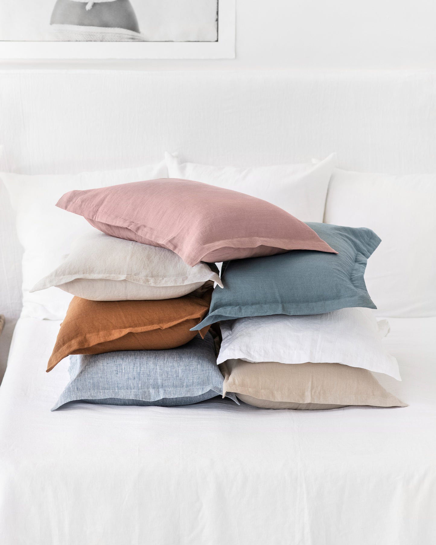 Linen pillow sham in Ivory | MagicLinen