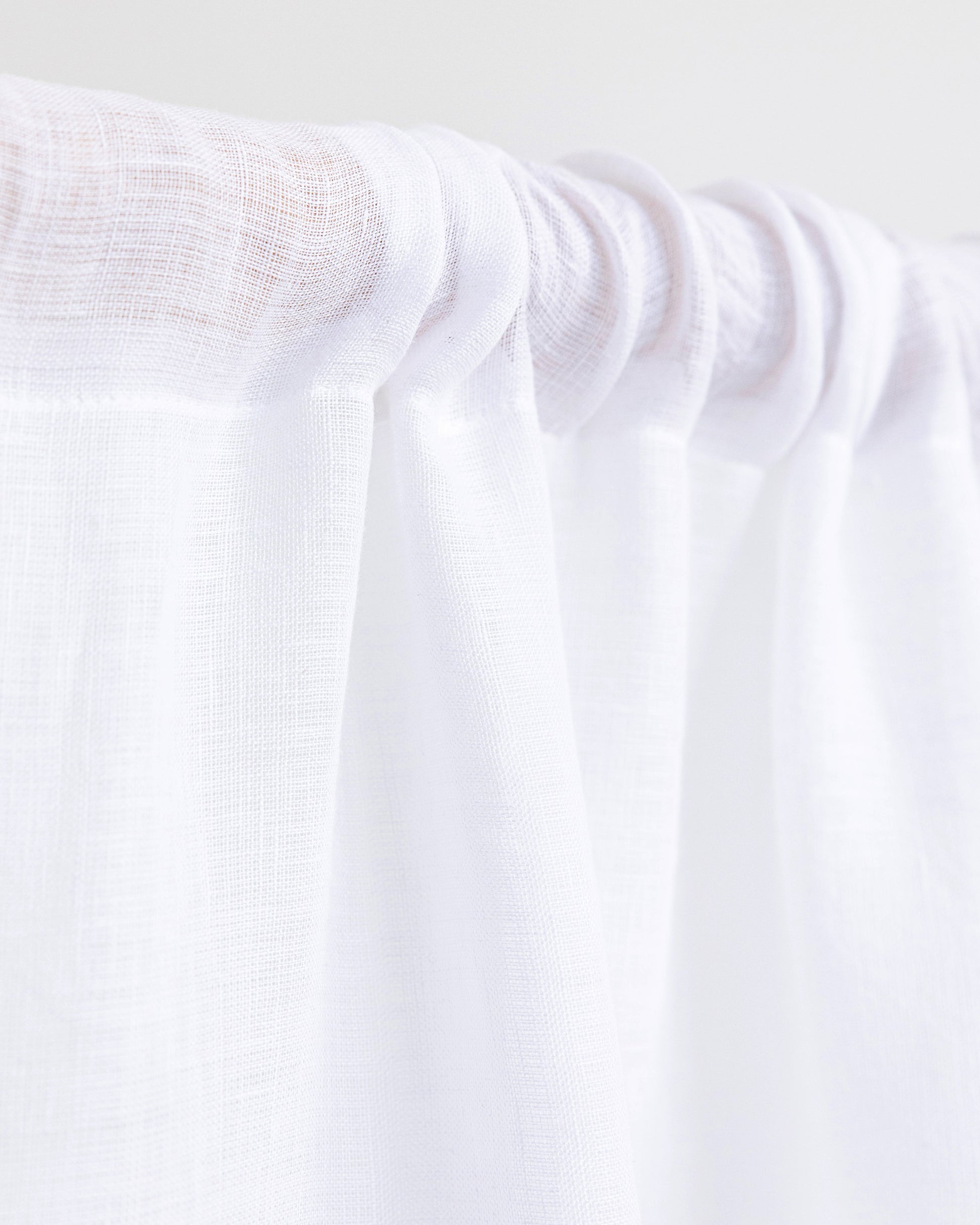 Sheer rod pocket linen curtain panel (1 pcs) - MagicLinen