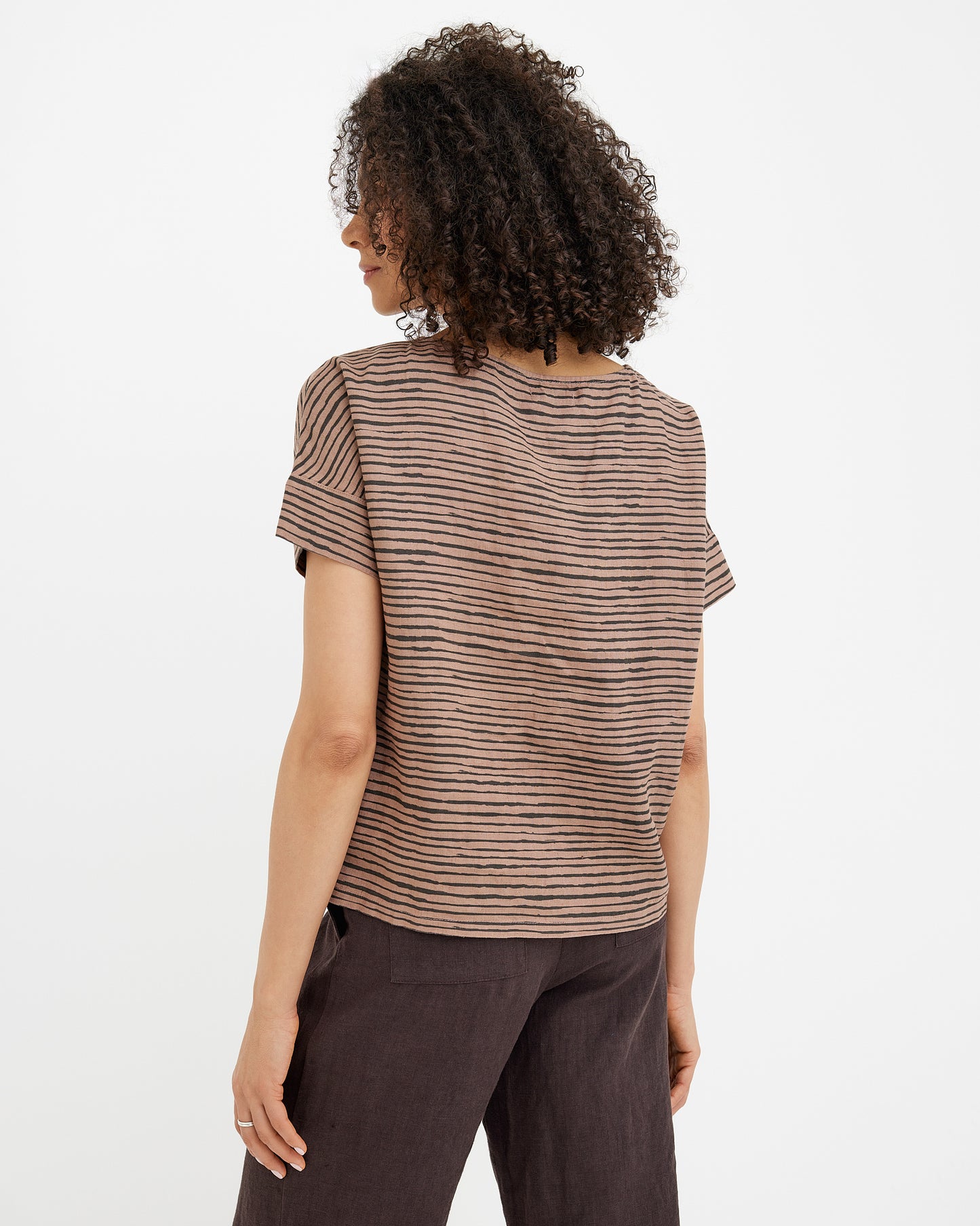 Ärmelloses Leinentop DOURO in Weiß