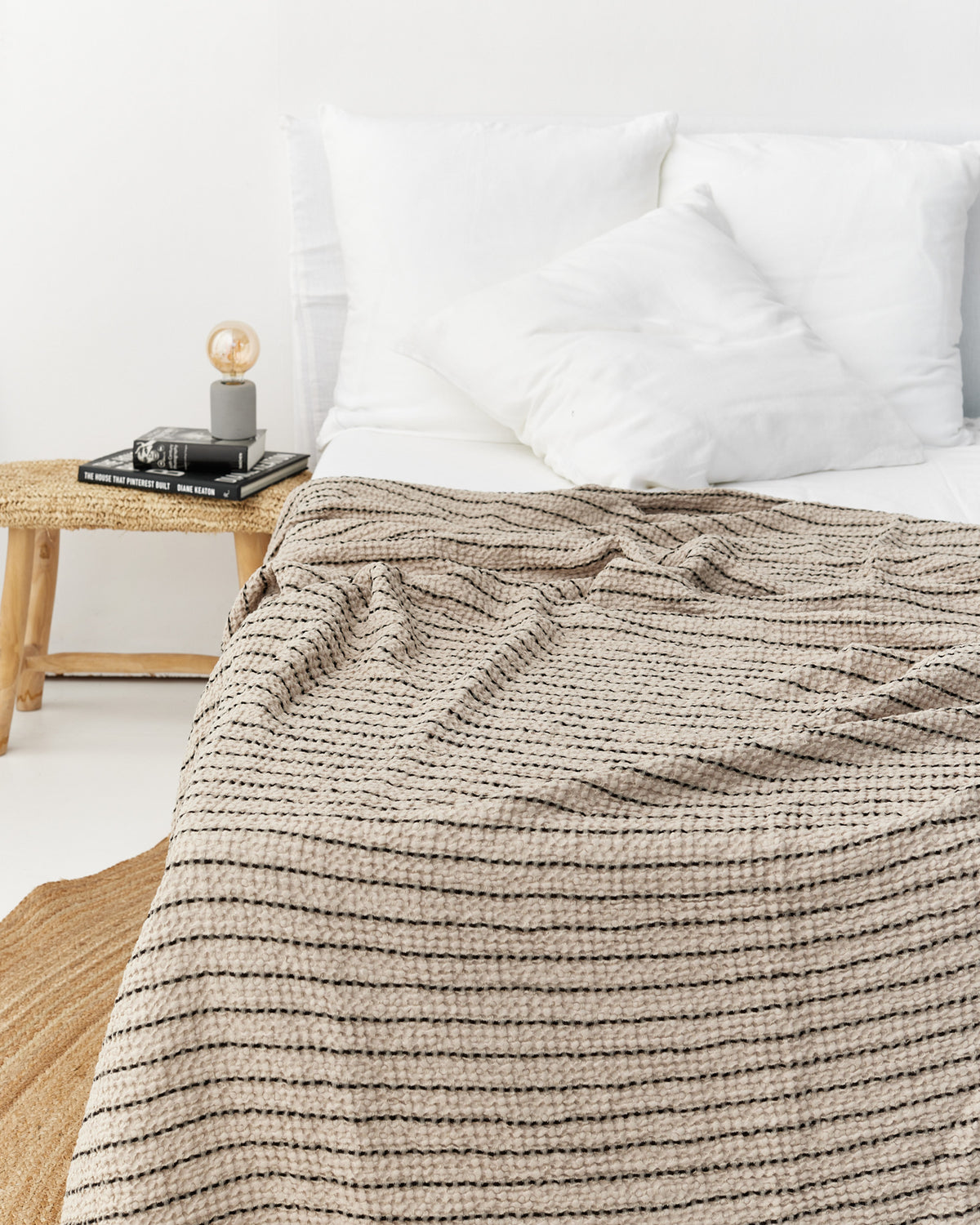 Thin Striped waffle blanket