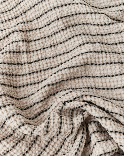 Waffle Face Towel in Striped | MagicLinen